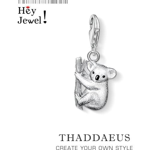 Koala Charm Pendant Fit Bracelet Choker Necklace 2020 Spring 925 Sterling Silver Cute Gift For Women Jewelry