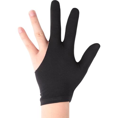 1Pcs Three Fingers Full-Finger Snooker Pool Cue Billiard Glove for Left Hand Lycra Fabrics Embroidery Billiard Accessory New