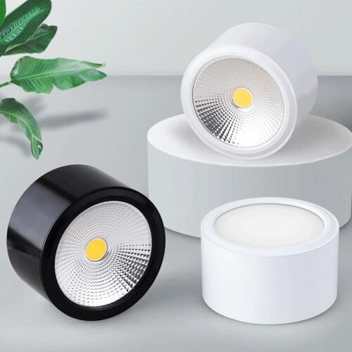 No opening dimmable surface mounted LED 5W/7W/9W/12W/15W COB spotlight high power ceiling lamp for kitchen and bathroom