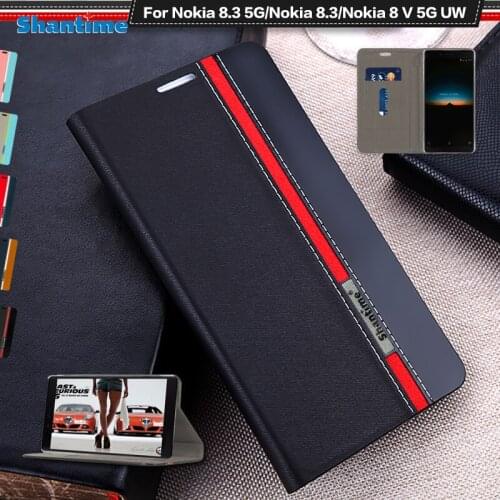 Luxury PU Leather Case For Nokia 8.3 5G Flip Case For Nokia 8.3 Nokia 8 V 5G UW Phone Case Soft TPU Silicone Back Cover