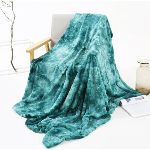 Shaggy Super Soft Blanket Modern Elegant Faux Fur Velvet Plush Bedding Sheet Double-Layer Fluffy Sofa Baby Blanket Warm