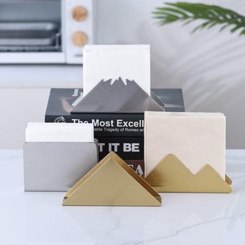 Paper Filter Rack Iron Art Tissue Rack Car Home Triangle Shape Tissue Box Container Towel Napkin Holder For Hotel Bar Restaurant
