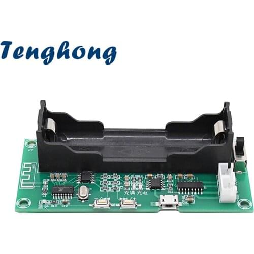 Tenghong PAM8403 Bluetooth 5.0 Amplifier Board Lithium Battery Holder Dual Channel 2*5W Stereo Class D Amp Active Speaker DIY