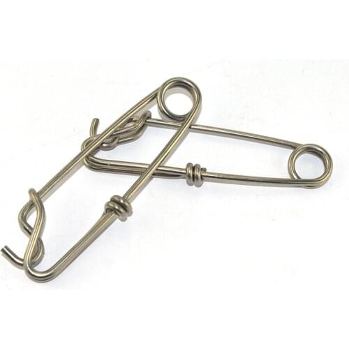 TOPIND 1000pcs Stainless 2.6mm Wire diameter A-TYPF SNAP Swivels Snaps Stainless Steel Longline Snap Clips