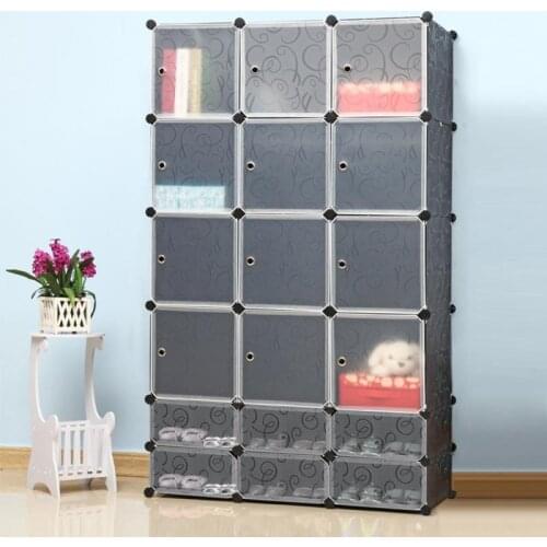 Oversea Stock!!!6 Layers 3 Rows Wardrobe Plastic Waterproof Storage Cabinet Multifunctional Shoe Rack Home Bedroom Furniture HWC
