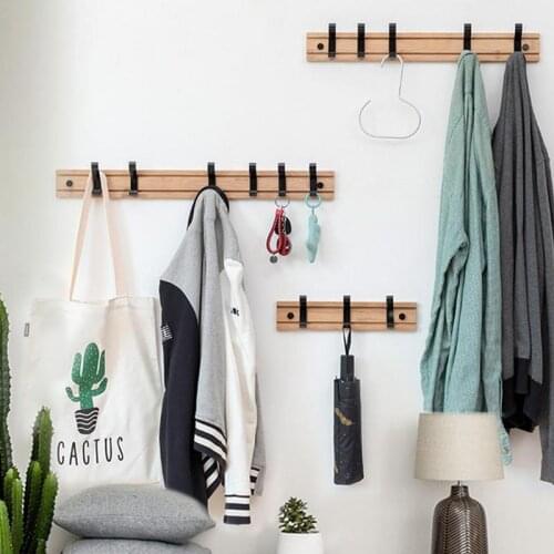 Hangers for Bag Clothes Household Wall-Mounted Coat Rack Hooks Phyllostachys Pubescens Rack Hook Clothing Rack