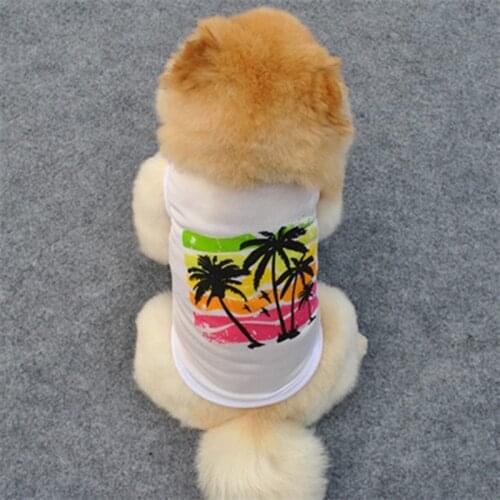 New Dog Spring Summer Sleeveless Vest Puppy Dogs Clothes Pet Suit Holiday Beach Cat T-shirt Clothes Pets Jumpsuit Hot Sell