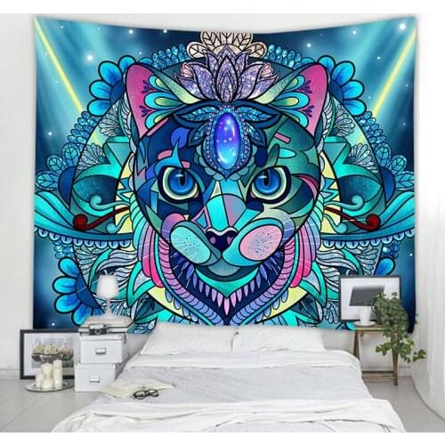 Animal home decoration tapestry psychedelic scene wall hanging Bohemian decorative Mandala Hippie bed sheet yoga mat