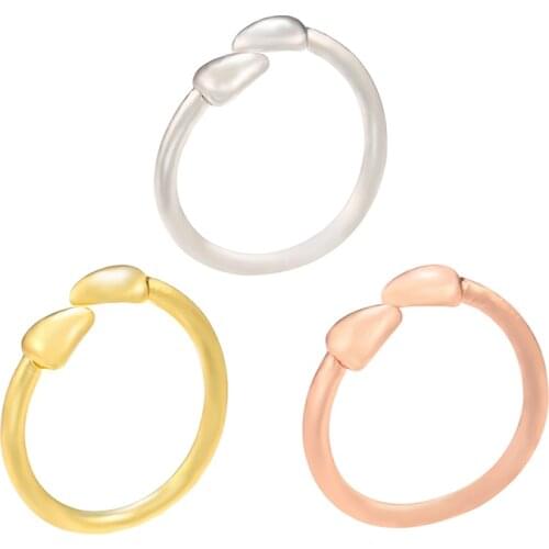 ZHUKOU 15x16mm Simple&stylish adjustable thin metal womens ring for womens birthday party gift good friend ring model: VJ16