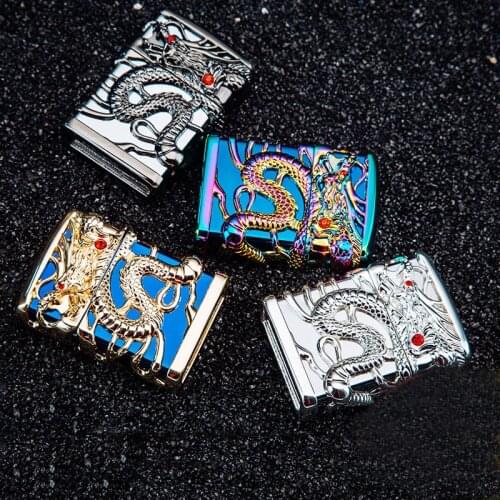 Zorro Heavy Armor Dragon Pure Copper Thickened Windproof Creative Retro Kerosene Lighter Gifts