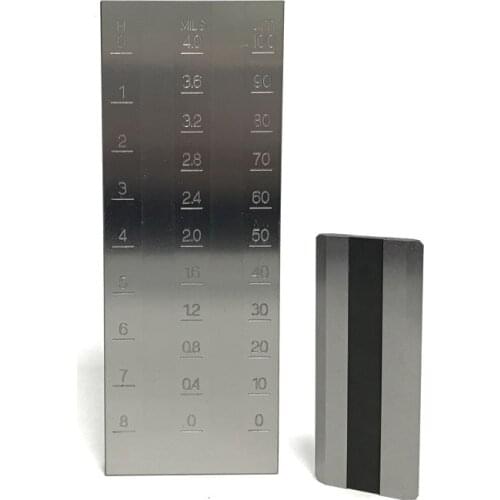 0-100um Stainless steel Material PUSHEN Double Groove Fineness of Grind Gauge Hegman