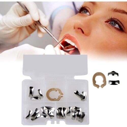 1 Set Dental Sectional Matrix System Dental Sectional Matrix Band Resin Clamping / Separating Ring Dentist Tools