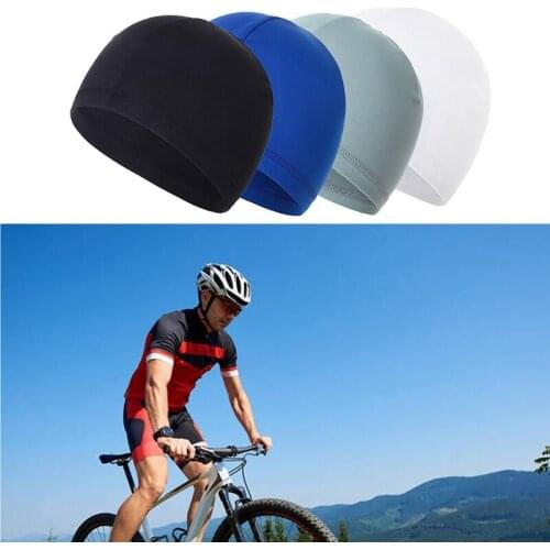 1 Pcs Solid Color Camouflage Cooling Cycling Skull Cap Breathable Sweat Wicking Sweat-absorbent Cycling Running Hat Cap