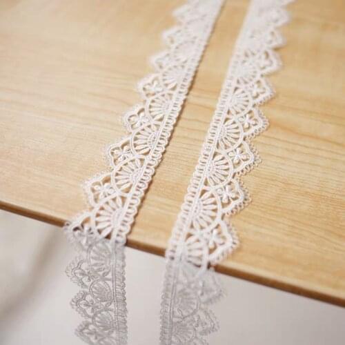 14 yrds High Quality Off White Lace Ribbon Tape Lace Trim DIY Embroidered For Sewing Decoration african african lace fabric