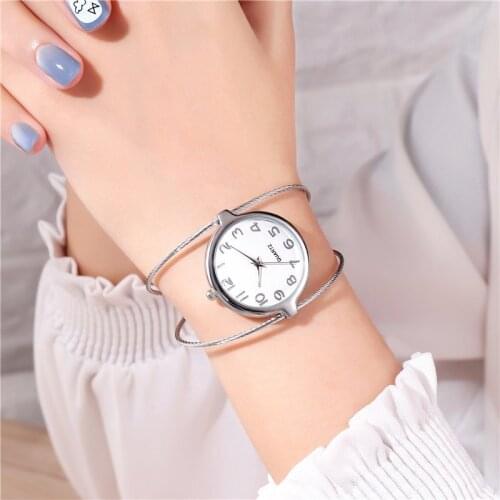 2018 New!!! Womens Watches Luxury Silver Ladies Bracelet Watches Stylish Quartz Wristwatches Reloj Mujer Relogio Feminino Clock