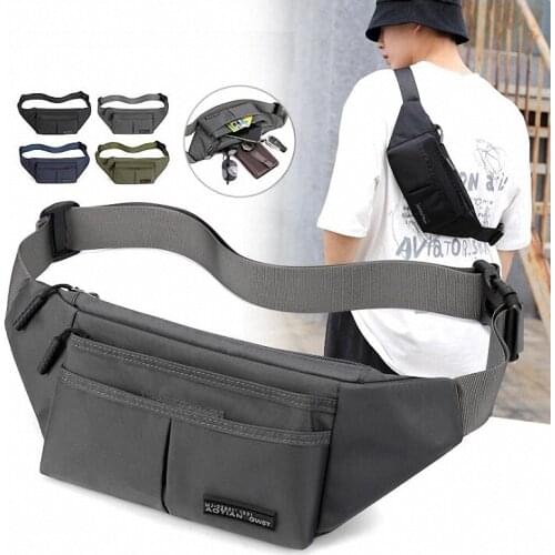 2020 Waterproof Man Waist Bag Fashion Chest Pack Outdoor Sports Crossbody Bag Casual Travel Male Bum Belt Bag