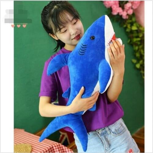 75cm / 29.5 inch navy shark plush toy stuffed doll marine fish soft pillow gift stuffed animal
