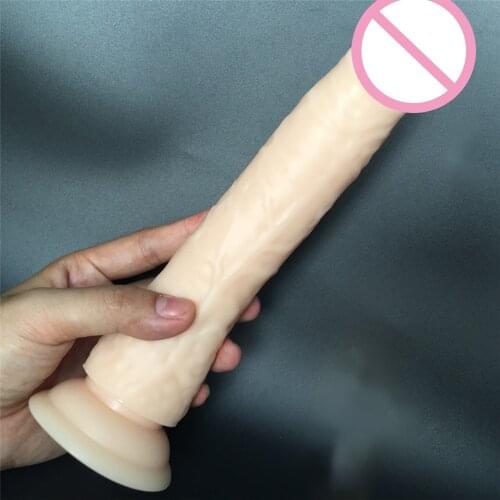 8.26" real skin feeling big long Dildo For Women sex toy dong penis woman sex products