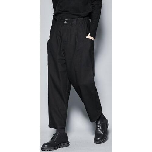 Japanese cut Yamamoto style, loose men and women casual casual Harem trousers wide leg trousers nine sub-trousers street style