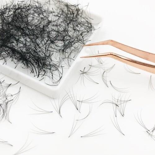 Flash girl 1000fans beautiful 3D11MM 0.07D short stem premade fans Russia Volume eyelashes extensions