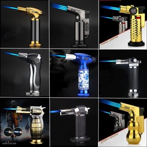Torch Lighter Kitchen Baking Barbecue Welding Spray Gun High Temperature Butane Gas Kitchen Accessories Cigar Lighter