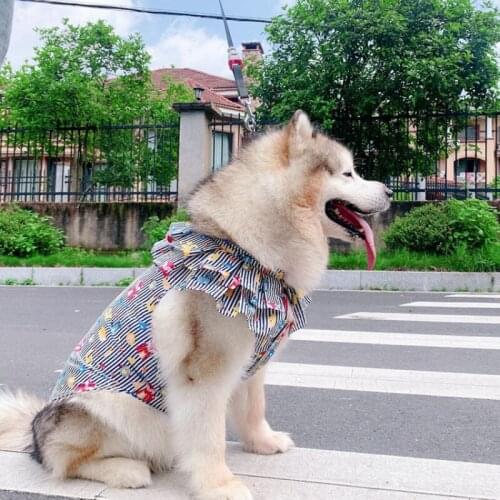 Summer Big Dog Vest Shirt Small Dog Clothes Fashion Poodle Schnauzer Corgi Samoyed Husky Golden Retriever Large Dog Clothing