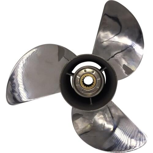 Boat Propeller 13 1/4x15 for Honda 75HP-130HP 3 Blades Stainless Steel Prop SS 15 Tooth RH OEM NO: 99105-00100-15P 13.25x15
