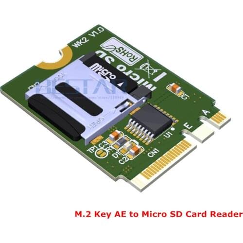 M2 NGFF Key A+E To Micro SD SDHC SDXC TF Card Reader T-Flash M.2 A.E Adapter WK2