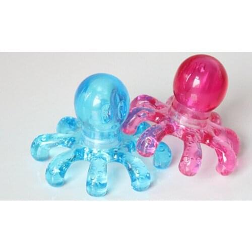 Cute Crystal Massage Handheld Octopus Slimming Body Massager For Relieving Neck Abdomen Back Muscle Pain