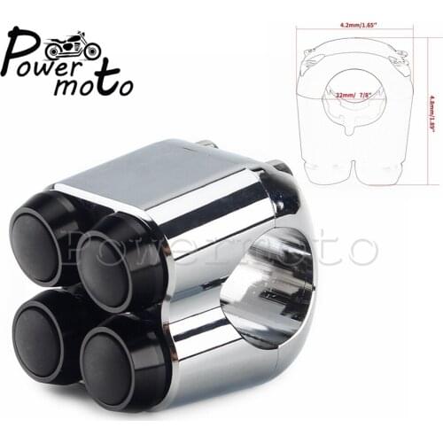 Motorcycle Switches 4-Button Handlebar Control Switch Mount Headlight Lights ON Off Start Horn M-Switch For Cafe Racer Chopper