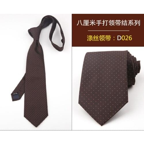 8cm mens business formal wear shirt tie stripes groom married Korean version work professional company group polyester silk