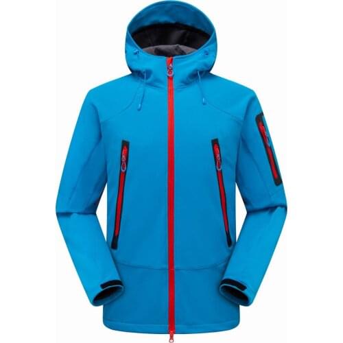 Light version of mens outdoor camping mountaineering sports jacket composite fleece soft shell 1460