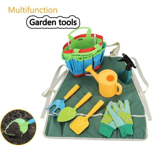Garden Hand Tool Set Children Kids Mini Multifunctional Watering Can Gardening Shovel Rake Spade Gardening Tool Three Piece Sets