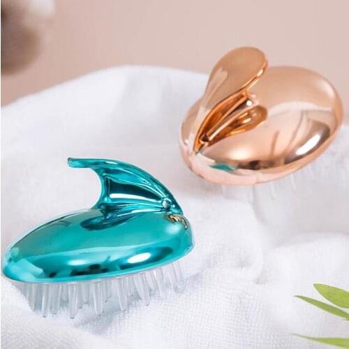 New Hot Spa Slimming Massage Brush Silicone Head Body Shampoo Scalp Massage Brush Comb Hair Washing Comb Shower Bath Brush