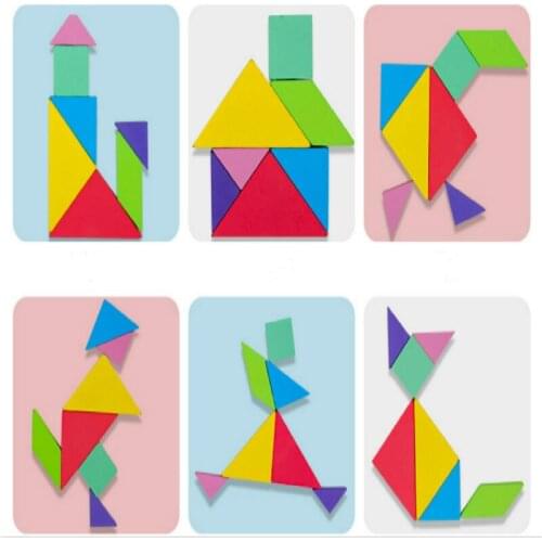 Montessori Learning Educational Drawing Board Games Toy Gift for Children Brain Tease Magnetic 3D Puzzle Jigsaw Tangram Game