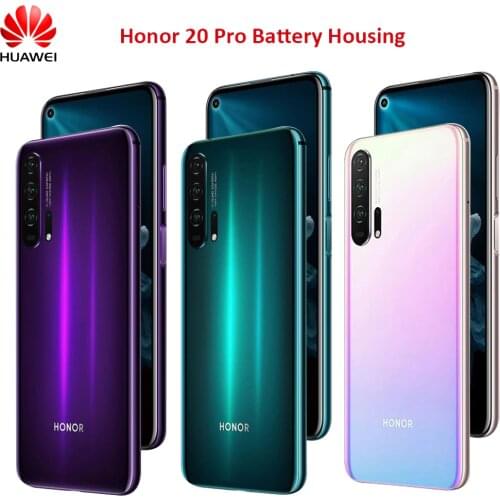 Original Huawei Battery Back Case 3D Glass Housing Cover For Honor 20 Pro With Adhesive Sticker Shell Replacement Parts ”6.26"