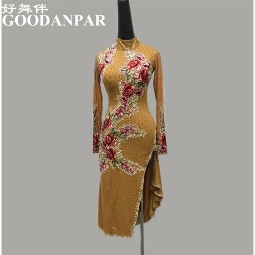 Latin dance dress for women latin dance clothes 라틴댄스복 ラテンドレス dance competition dresses rhinestones