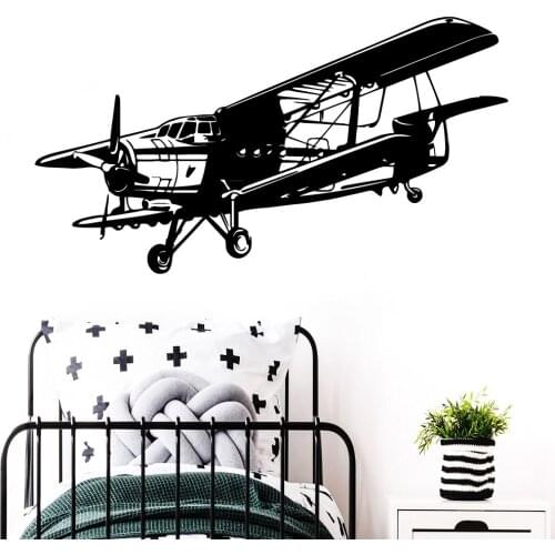 Carved helicopter Decorative Sticker Waterproof Home Decor For Kids Rooms Home Decor Waterproof Wall Art Decal