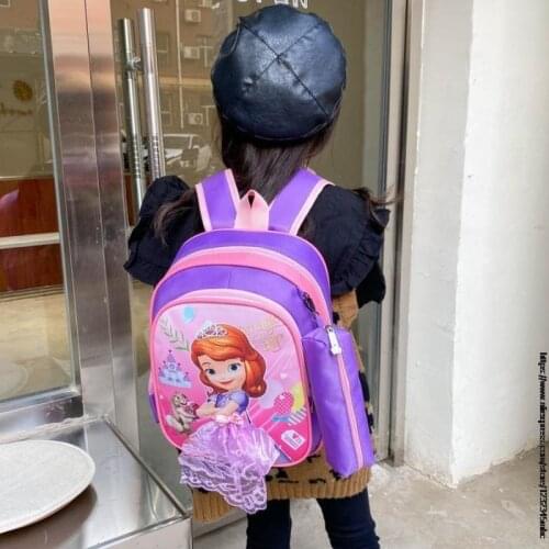 Disney Cartoon Sofia Backpacks Boys Girl New Frozen Elsa Childrens Schoolbags Lightweight Birthday Gift Student Kids Schoolbags