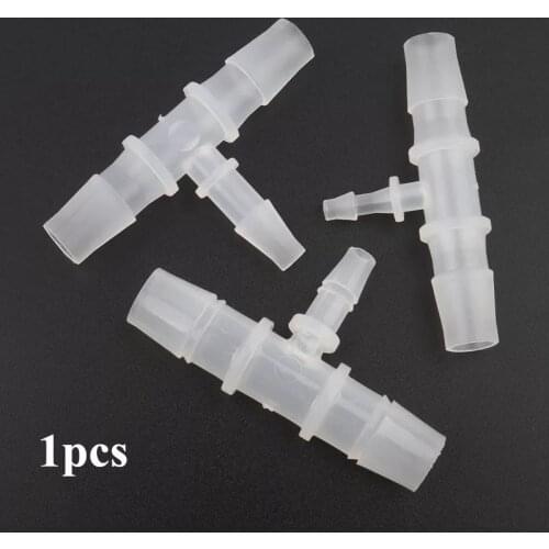 1pcs 16 20mm To 10mm PP Reducing Tee Connectors Aquarium Fish Tank Air Pump Aerator Fittings Drip Irrigation Pagoda Hose Joint