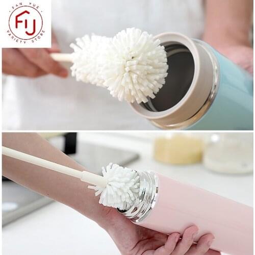 Sponge Brush Wineglass Bottle Coffe Glass Wash Cup Brush Cleaner White Baby Milk Bottle Brush Easy To Clean Kitchen Tool