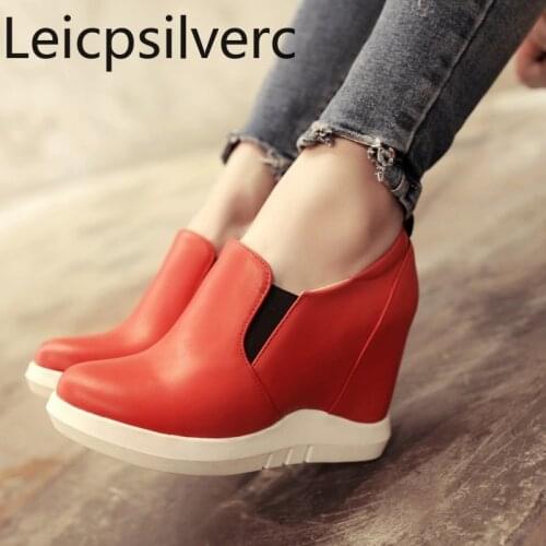 Pumps Spring and autumn new style fashion Round head Shallow mouth Elastic band Increased internal Womens shoe 34-39