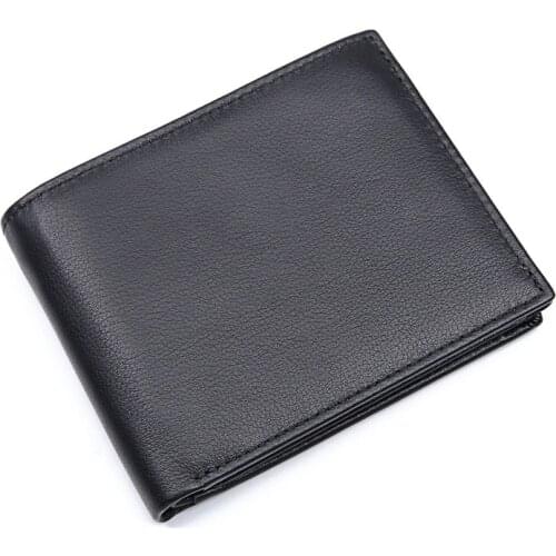 High Quality 100% Real Cow Leather Wallet For Men Fashion Card Holder Male Coin Purse 8084A