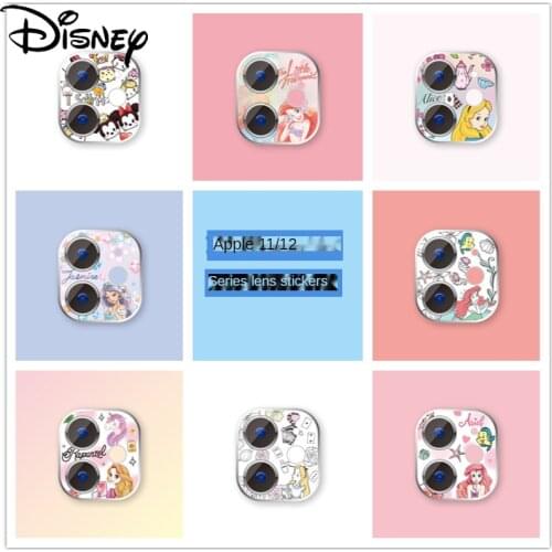 Disney certified camera lens protective case is suitable for iPhone 11/11Promax/12/mi camera glass screen protector cute cartoon