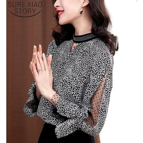 Blusas Mujer 2020 Spring New Fashion Ladies Tops Long Sleeve Dot Women Blouse and Tops Casual Flare Sleeve Women Shirts 8510 50