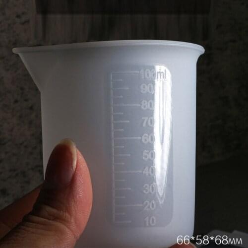 12 Pcs Silicone Measuring Cups Mixing Cup Divided Cups Handmade UV Epoxy Resin Mold DIY Crafts Casting Tools Kit T21F