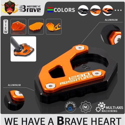 1290 adv stand Foot Side Kickstand Enlarge Parking Kick Stand Extension Pad Plate Peda For KTM 1290 ADVENTURE 1290ADV