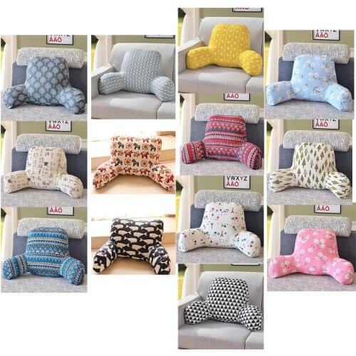 2019 New High Quality Cotton And Linen Corner Waist Cushion Pillow With Armrest Cotton Cushion Office Chair Car Seat