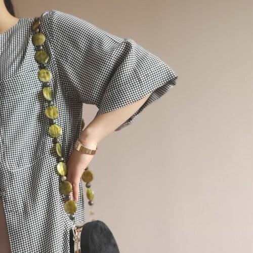 2020 funky custom design fashion special green beads bag handle cross body chain