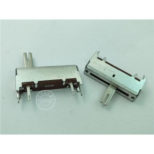 3pcs SC-2006N 35MM Straight Slider Single Potentiometer B50K / Handle 13MMA / Mono Fader